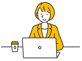 PC操作する女性